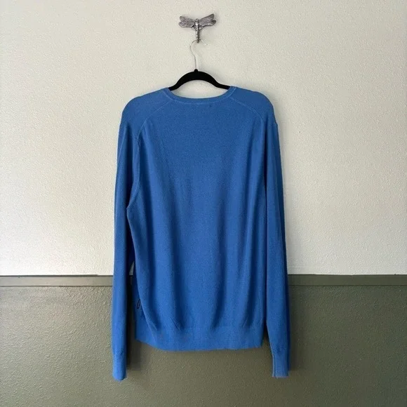 Michael Kors NWT‎ Long Sleeve Crew Neck Ocean Blue Men's Lightweight Sweater XXL - Picture 7 of 8
